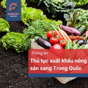 xuất khẩu hàng nông sản sang Trung Quốc