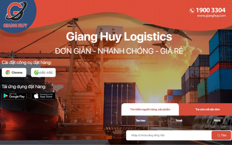 Giang Huy Logistics - Công ty cung cấp dịch vụ order/vận chuyển hàng Trung Quốc đáng tin cậy