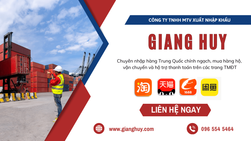 Giang Huy  Logistics- Công ty hỗ trợ nhập hàng Trung Quốc online uy tín nhất