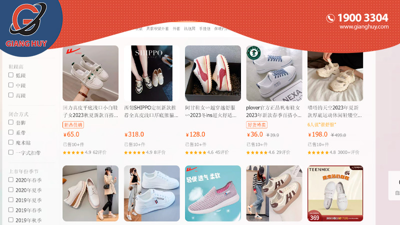 Các bước order giày dép trên Taobao nhanh chóng