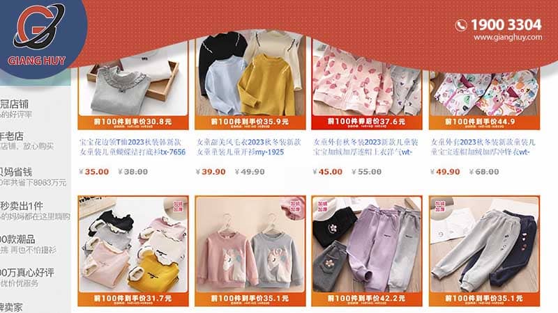link order taobao quần áo trẻ em chất lượng
