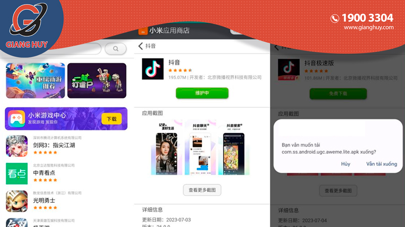 Hướng dẫn tải ứng dụng thông qua web Xiaomi 
