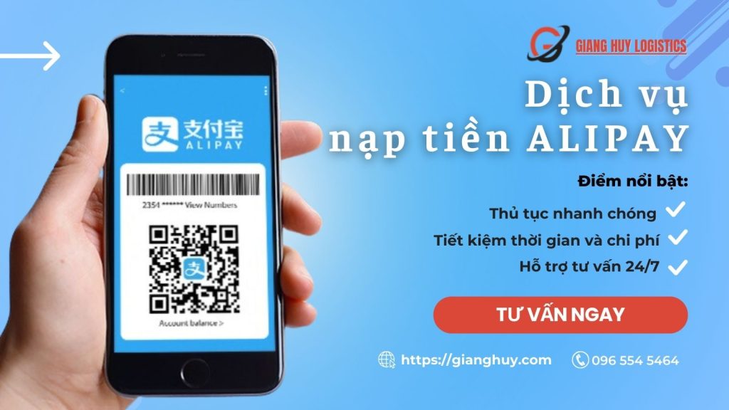 Dịch vụ nạp tiền Alipay tại Giang Huy