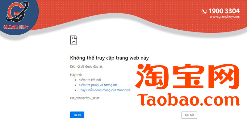 Địa chỉ IP bị chặn bởi hệ thống Taobao