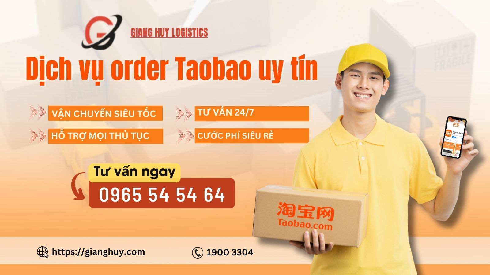 Dịch vụ order hộ Taobao uy tín tại Giang Huy