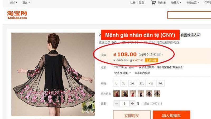 tỷ giá mua hàng Taobao ship về Việt Nam