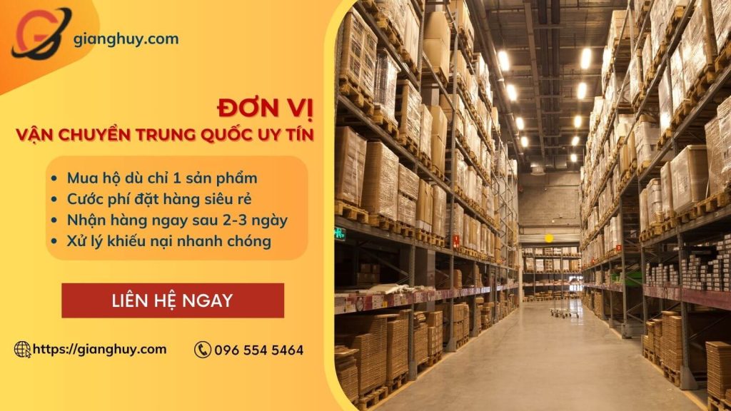 Giang Huy Logistics cung cấp dịch vụ đặt hàng và vận chuyển từ Trung Quốc về Việt Nam