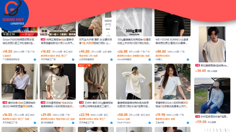 Có nên nhập áo phông giá sỉ trên Taobao, 1688, Tmall?