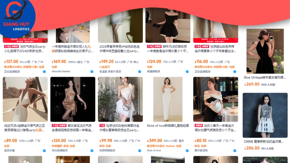 Quần áo thời trang trên Taobao: 
