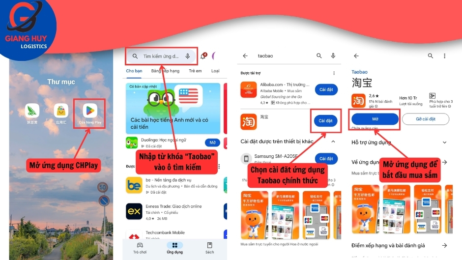 Chi tiết các bước tải app Taobao trên điện thoại Android