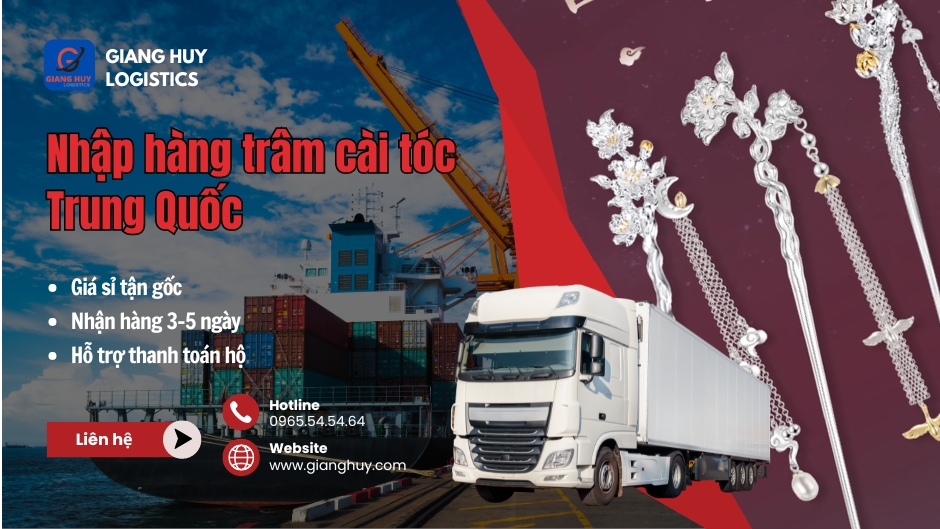 Nhập hàng trâm cài tóc qua Giang Huy Logistics