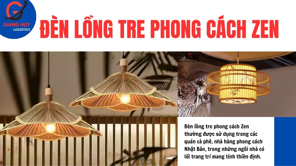 Với chất liệu tre tự nhiên, đèn lồng Zen mang đến vẻ đẹp mộc mạc, gần gũi