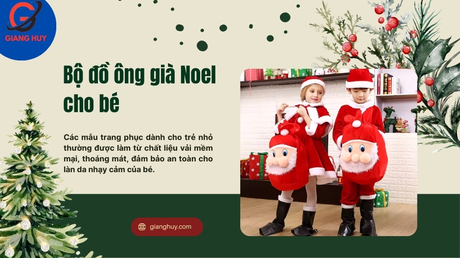 Không khí Giáng sinh sẽ trở nên đáng yêu hơn bao giờ hết khi các bé hóa thân thành ông già Noel tí hon