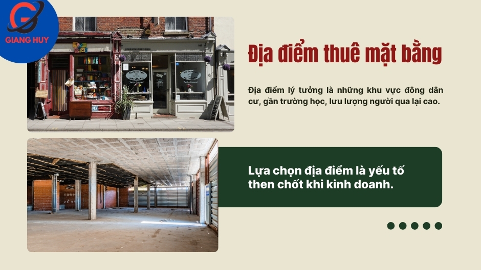 Địa điểm là yếu tố then chốt khi kinh doanh