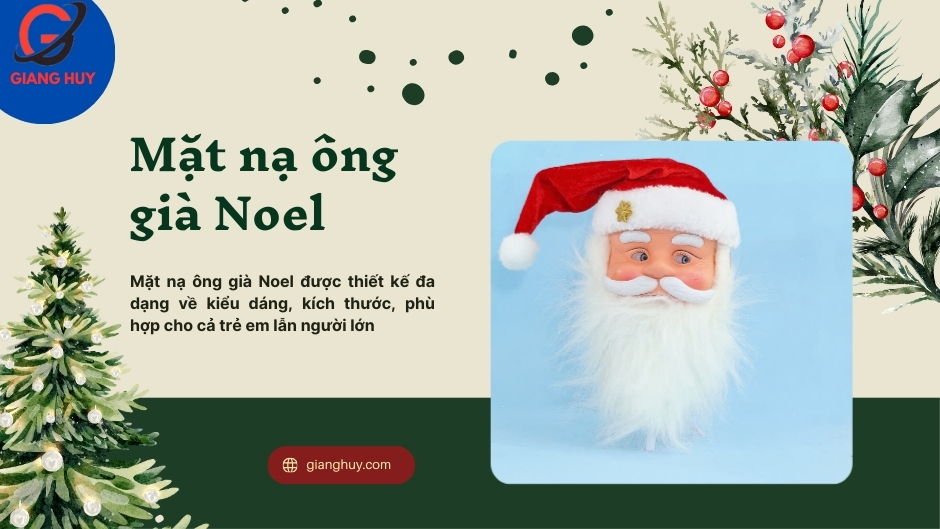 Mặt nạ ông già Noel Trung Quốc được thiết kế đa dạng