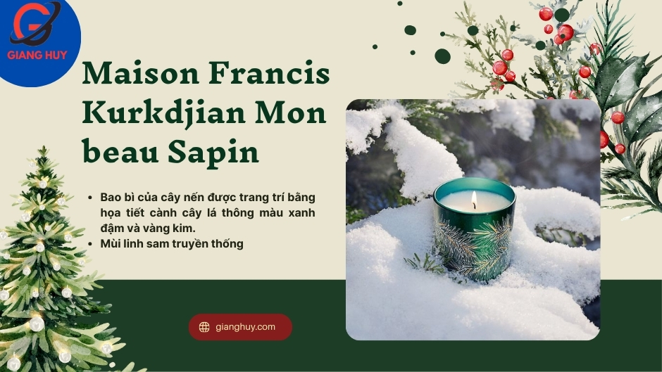 Maison Francis Kurkdjian Mon Beau Sapin mang mùi hương truyền thống của cây linh sam