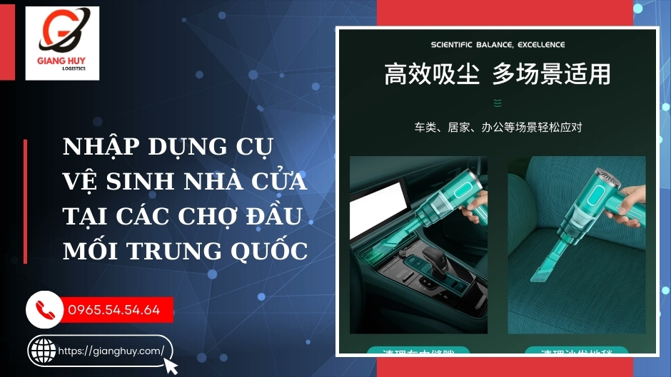 Nhập dụng cụ vệ sinh nhà cửa tại các chợ đầu mối Trung Quốc