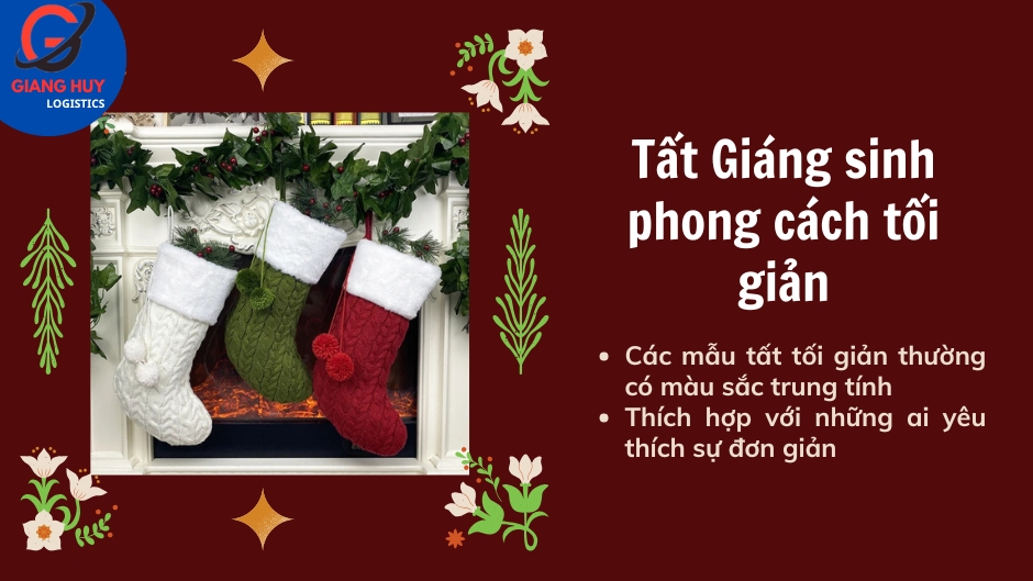 Tất Giáng sinh phong cách tối giản thường có màu sắc trung tính