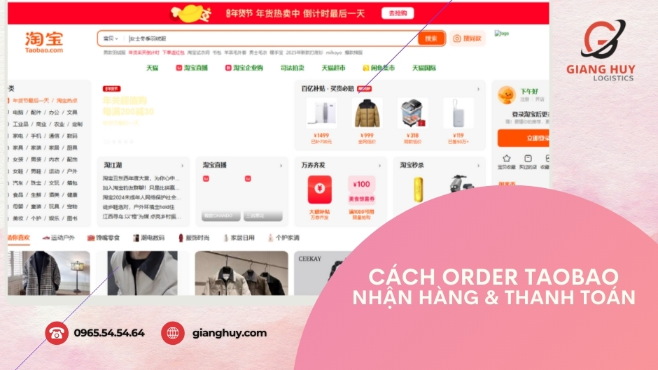 Cách order Taobao thanh toán khi nhận hàng