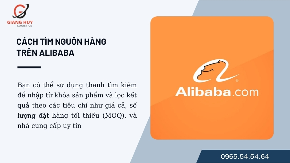 Cách tìm nguồn hàng trên alibaba