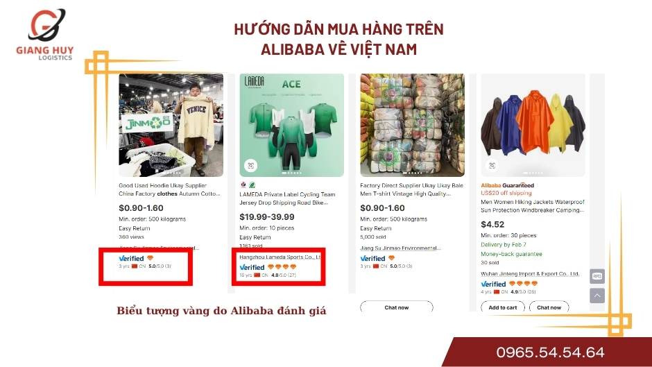 Lọc và lựa chọn nhà cung cấp trên Alibaba