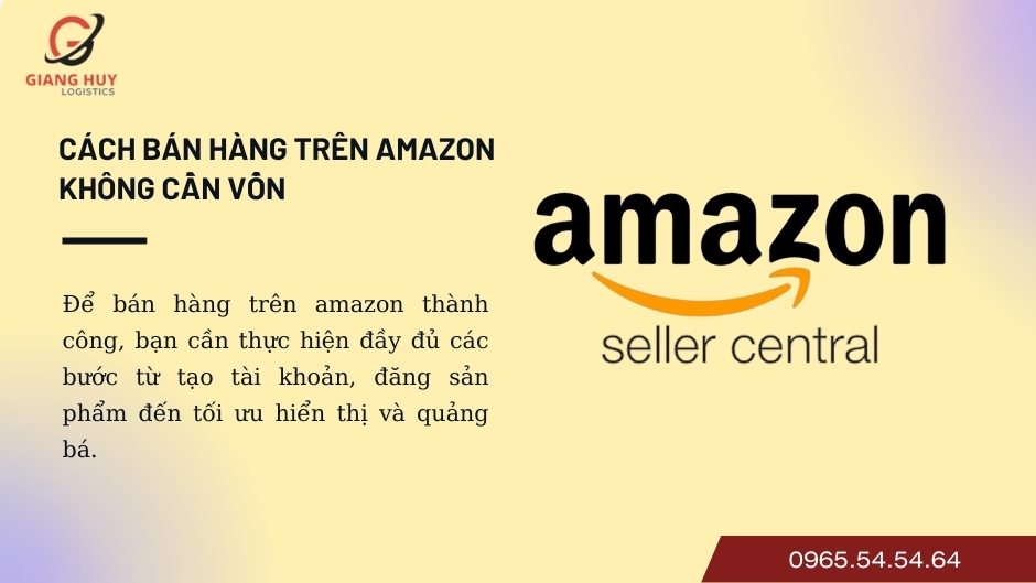 Cách bán hàng trên amazon không cần vốn