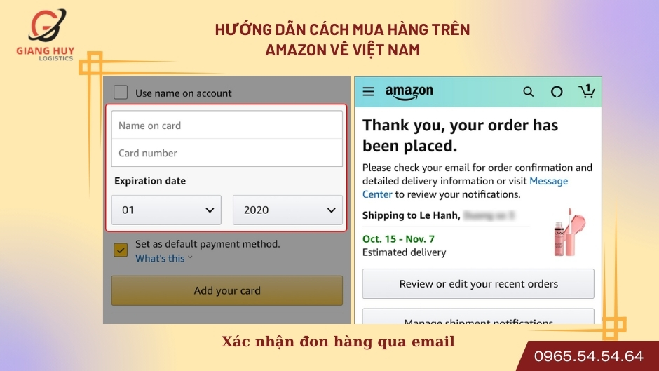 Xác nhận đon hàng qua email