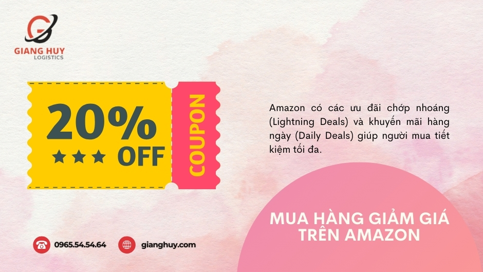 Mua hàng giảm giá trên Amazon