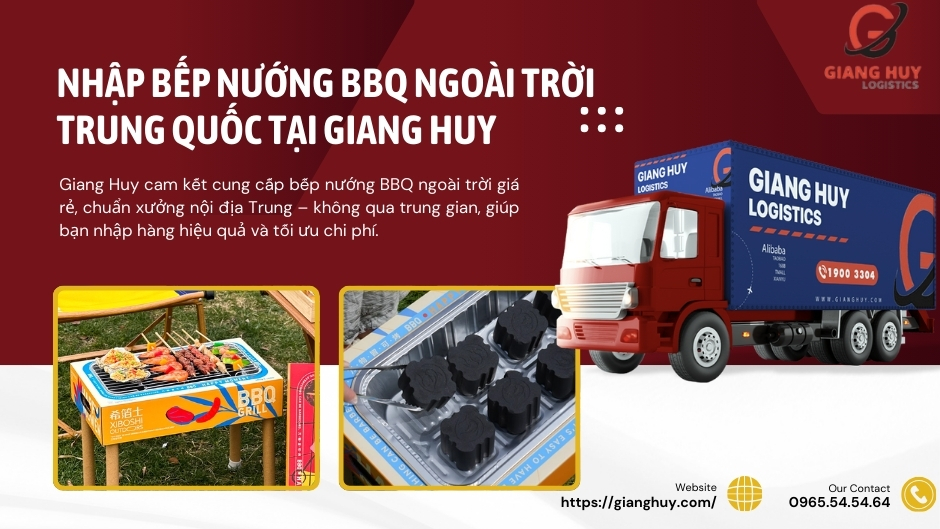 Nhập bếp nướng BBQ ngoài trời Trung Quốc tại Giang Huy