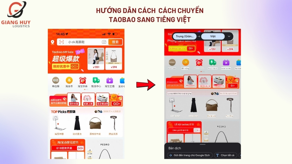 Dịch Taobao sang tiếng Việt bằng Google dịch Dịch Taobao sang tiếng Việt bằng Google dịch