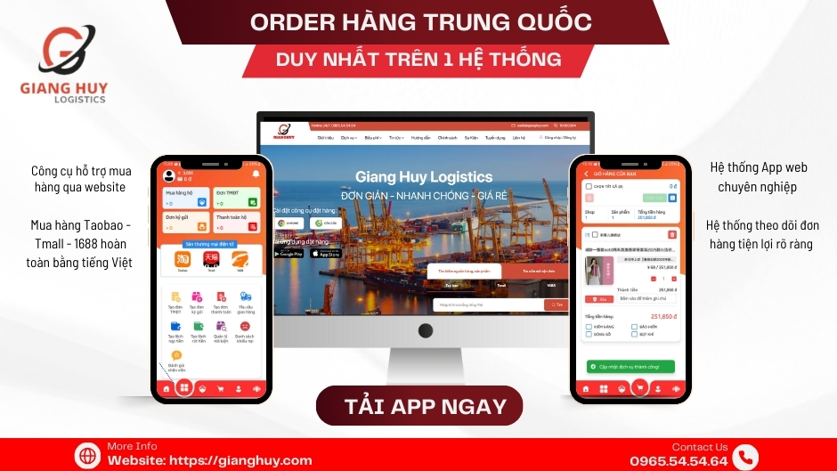Hệ thống nhập hàng Trung Quốc toàn diện trên App & Web