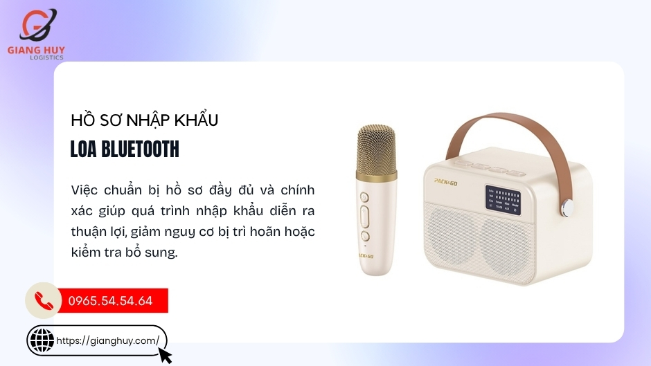 Hồ sơ nhập khẩu loa bliuetooth Hồ sơ nhập khẩu loa bliuetooth
