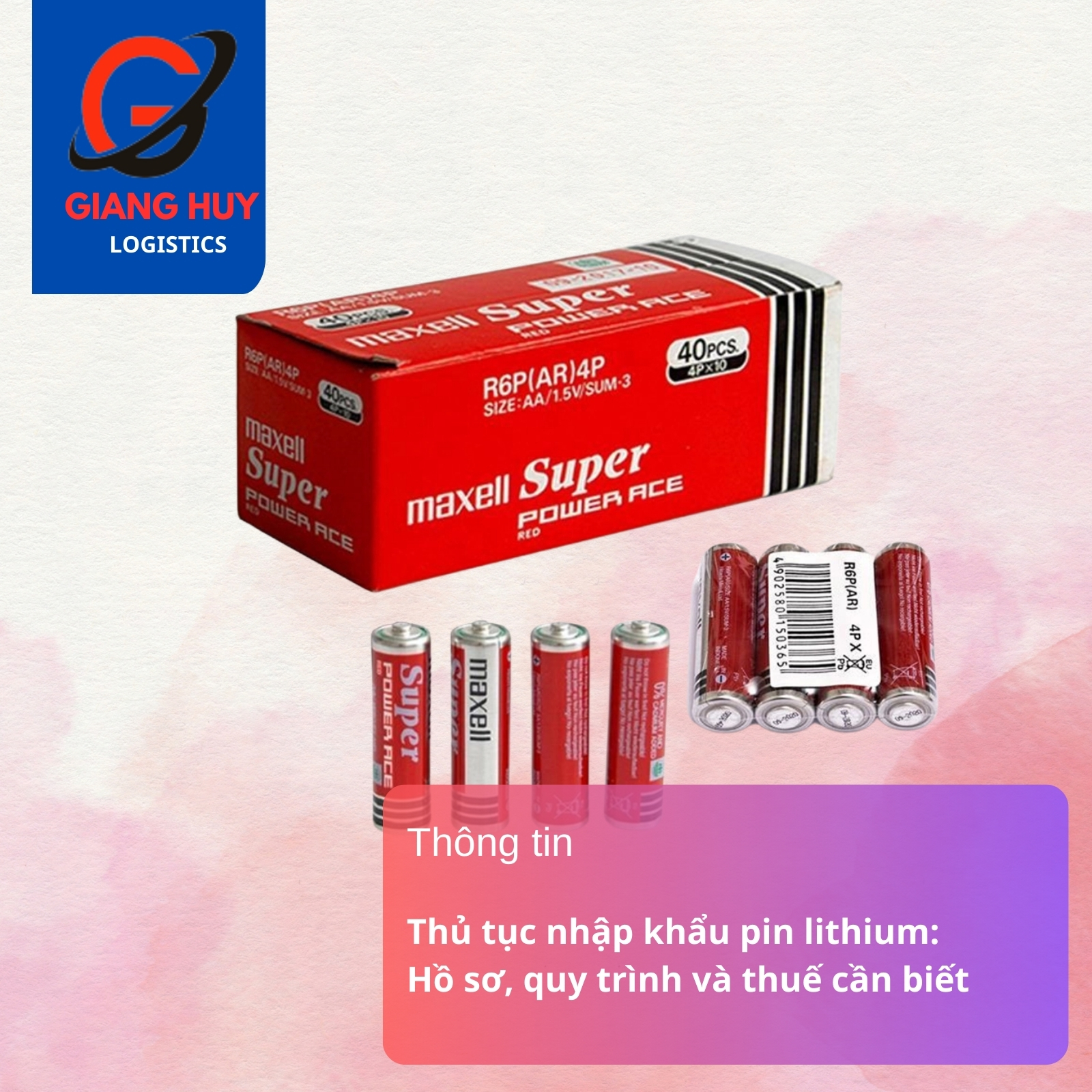 Thủ tục nhập khẩu pin tiểu