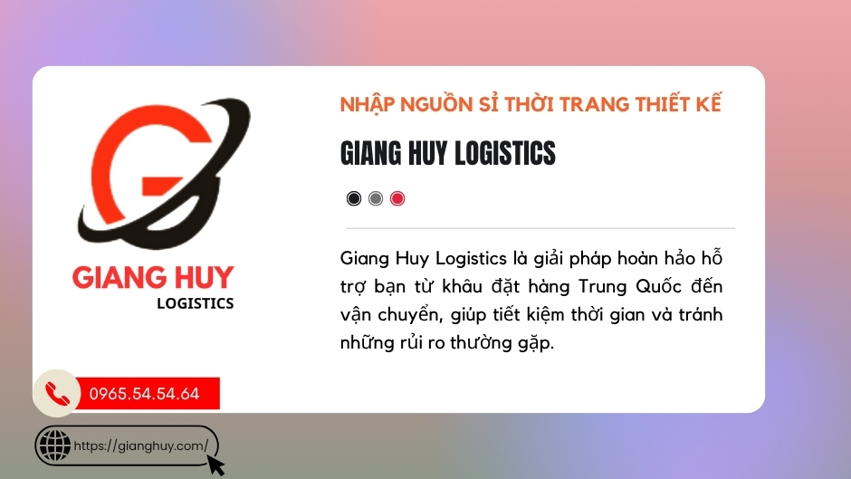Nhập sỉ nguồn sỉ thời trang thiết kế thông qua Giang Huy Logistics Nhập sỉ nguồn sỉ thời trang thiết kế thông qua Giang Huy Logistics